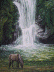 Wandbild "Wildpferd am Wasserfall"